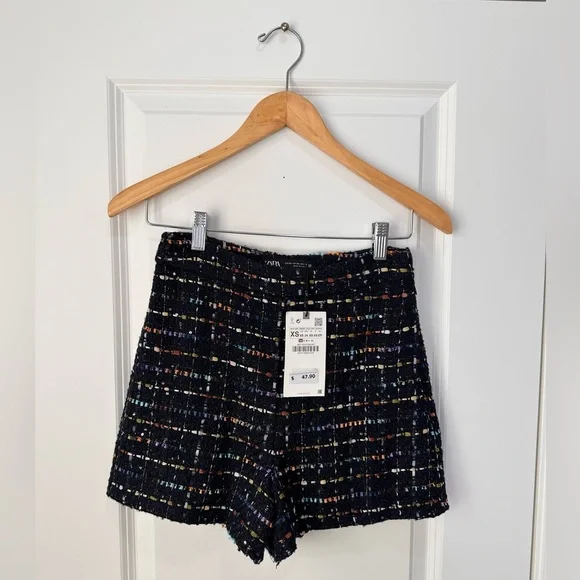ZARA Tweed Blazer & Shorts Set - Size XS